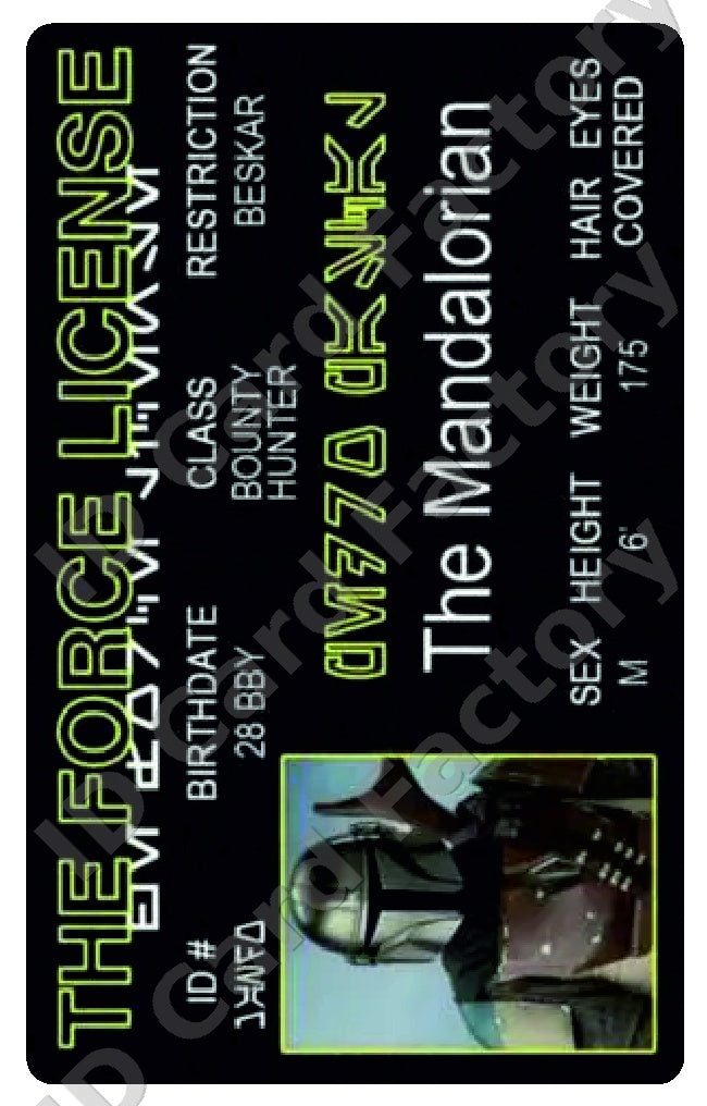 The Mandalorian | Star Wars Force Licence | ID Card Factory