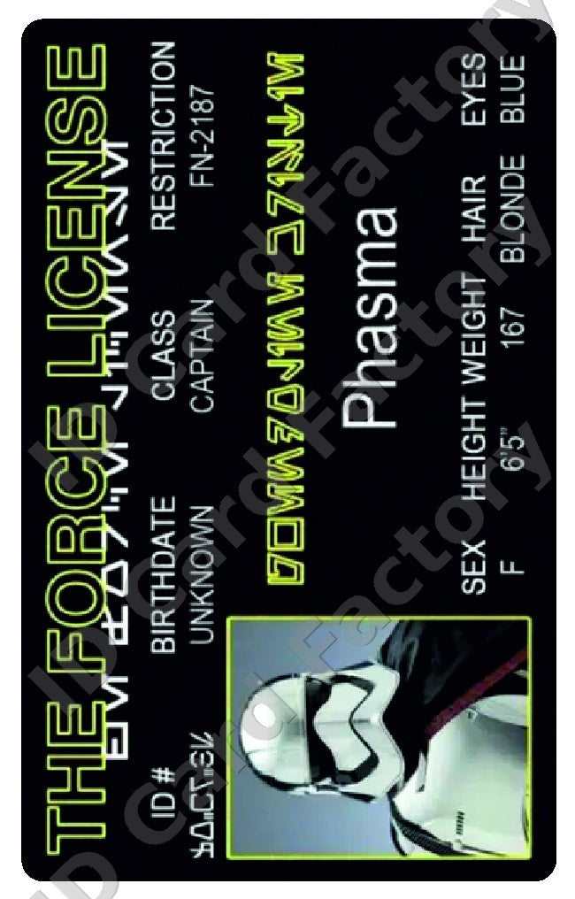 Captain Phasma | Star Wars Force Licence | ID Card Factory