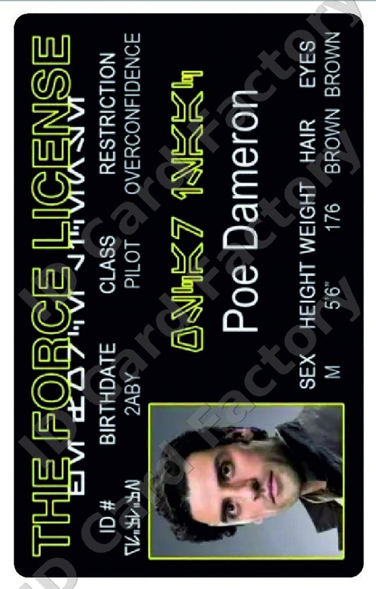 Poe Dameron | Star Wars Force Licence | ID Card Factory