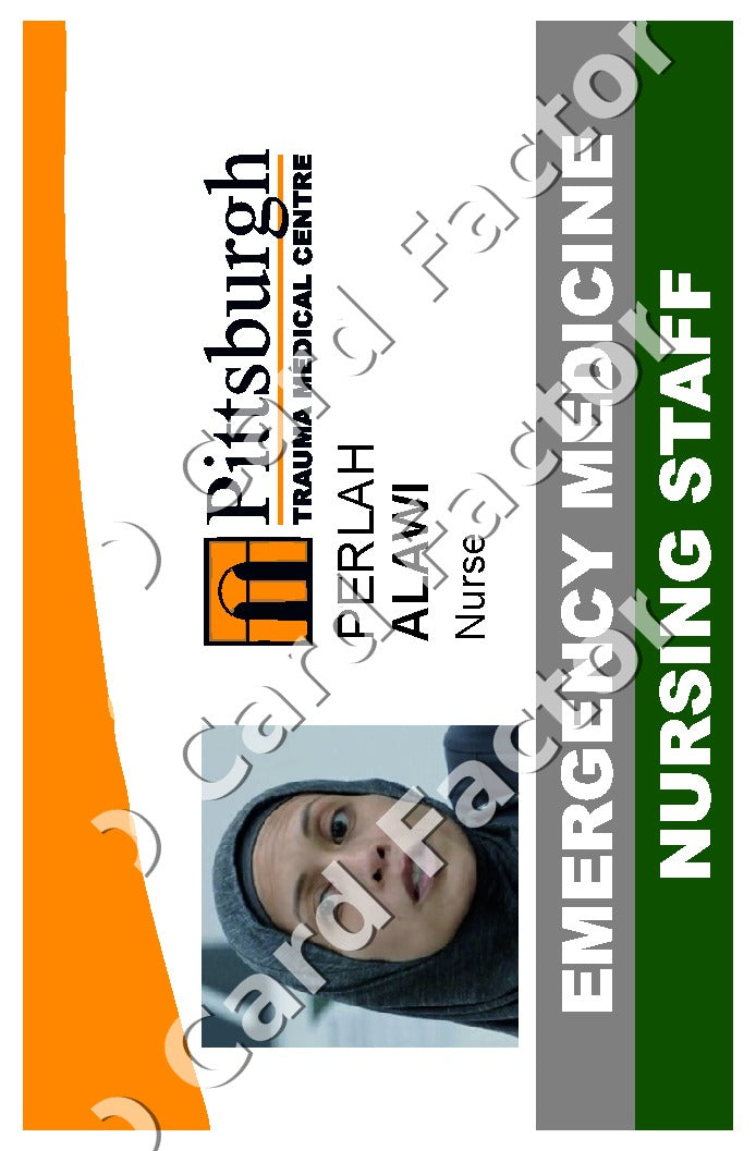 Perlah Alawi | The Pitt ID Card | ID Card Factory