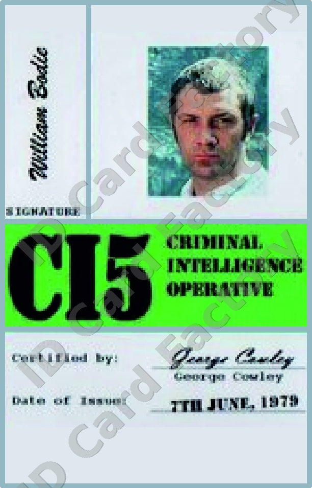 Bodie | The Professionals CI5 Criminal Intelligence ID Card | ID Card Factory
