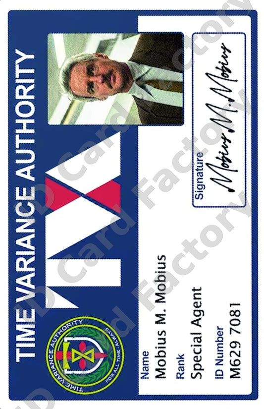 Mobius M. Mobius | Time Variance Authority Agent ID | Loki Marvel | ID Card Factory