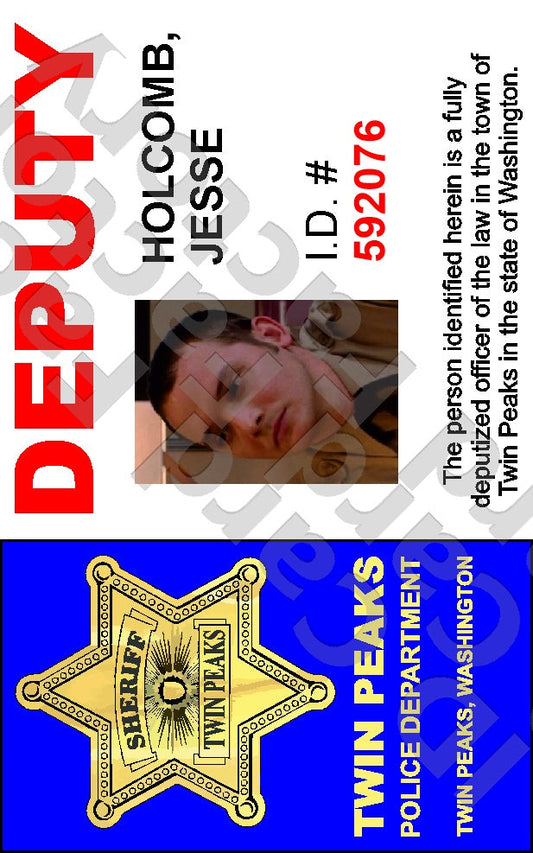 Jesse Holcomb | Twin Peaks Sheriff's Department ID Card | ID Card Factory