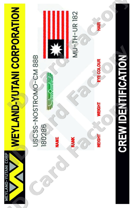 Weyland-Yutani Crew ID | Alien | Personalised | ID Card Factory