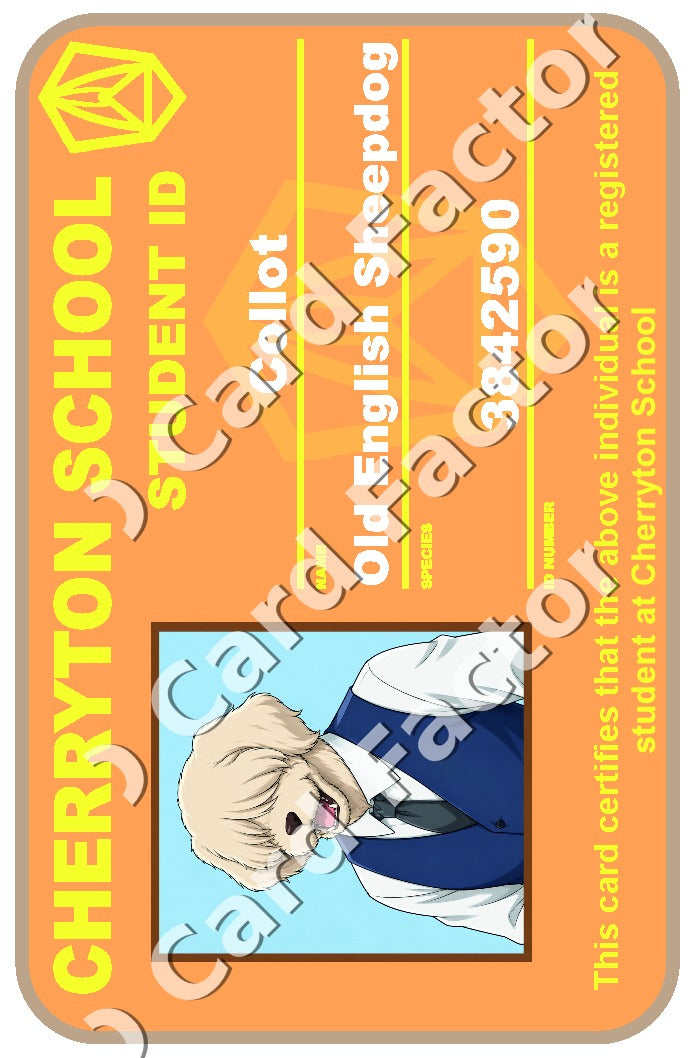 Collot | Beastars Cherryton Student ID | ID Card Factory