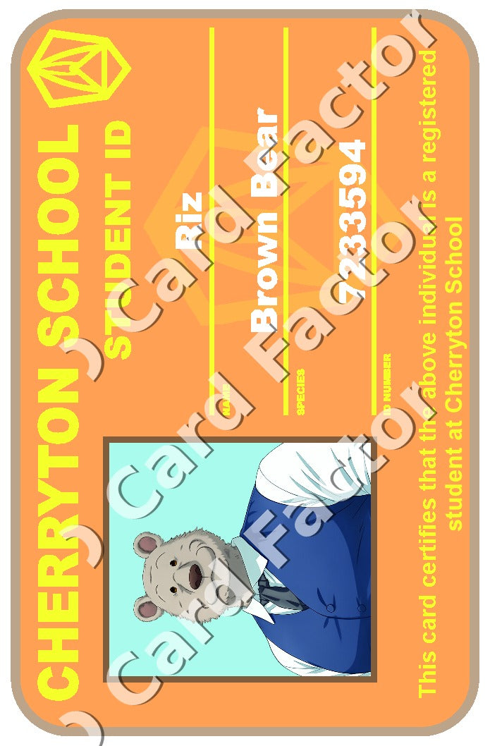 Riz | Beastars Cherryton Student ID | ID Card Factory
