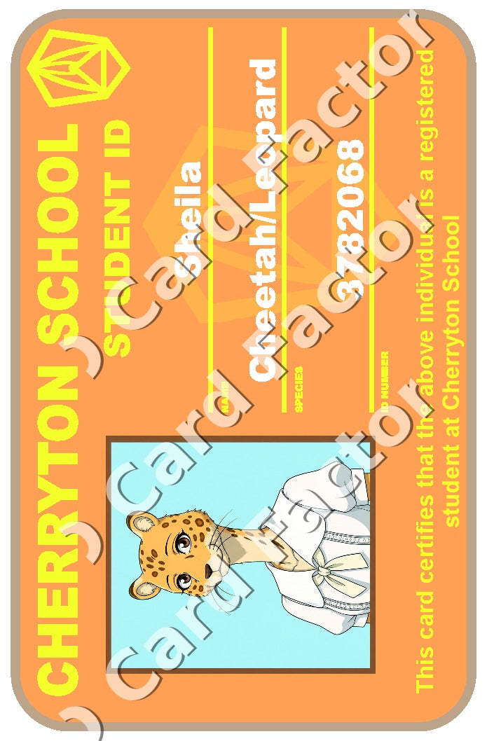 Sheila | Beastars Cherryton Student ID | ID Card Factory
