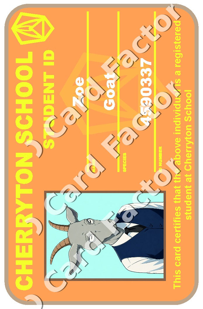 Zoe | Beastars Cherryton Student ID | ID Card Factory