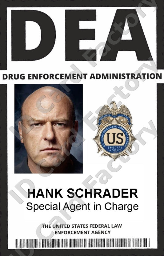 Hank Schrader | Breaking Bad DEA ID Card | ID Card Factory