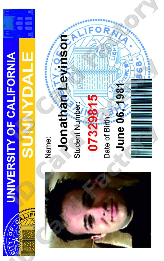 Jonathan Levinson | Buffy the Vampire Slayer UC Sunnydale Student ID Card | ID Card Factory