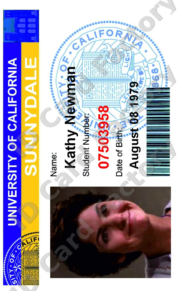 Kathy Newman | Buffy the Vampire Slayer UC Sunnydale Student ID Card | ID Card Factory