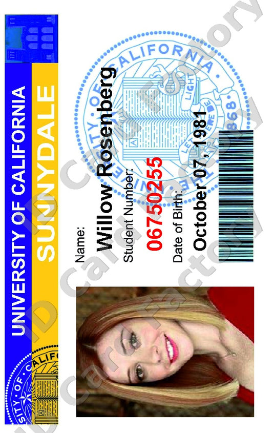 Willow Rosenberg | Buffy the Vampire Slayer UC Sunnydale Student ID Card | ID Card Factory