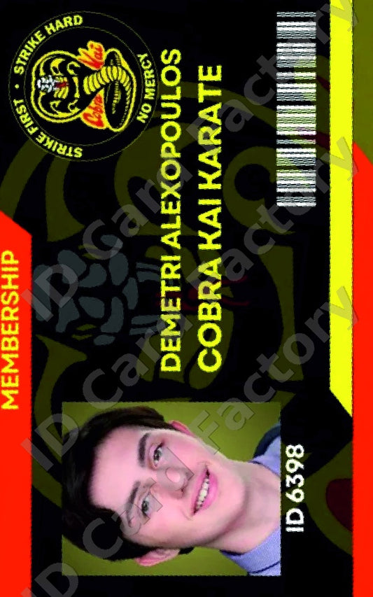 Demetri Alexopoulos | Cobra Kai ID Card | ID Card Factory
