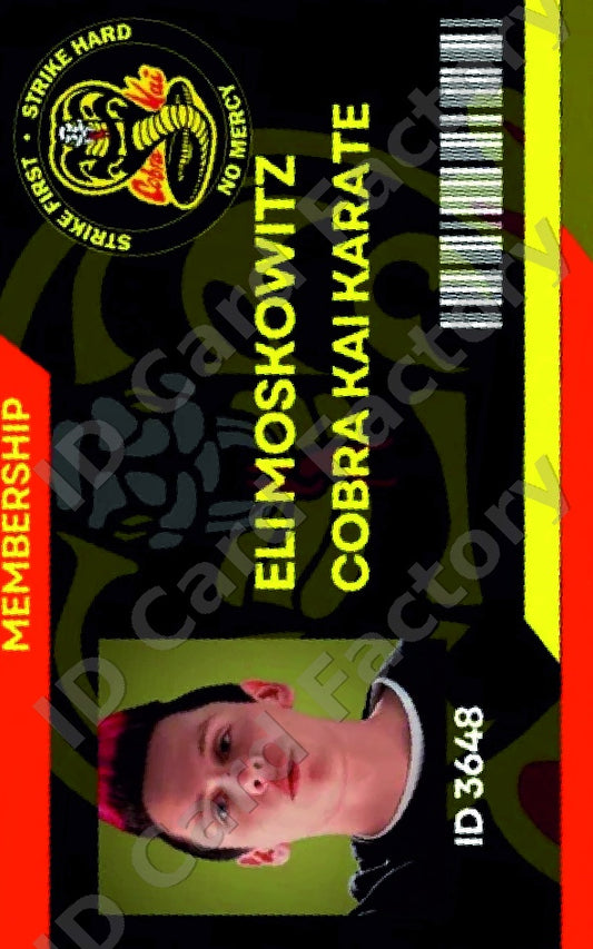 Eli Moskowitz | Cobra Kai ID Card | ID Card Factory