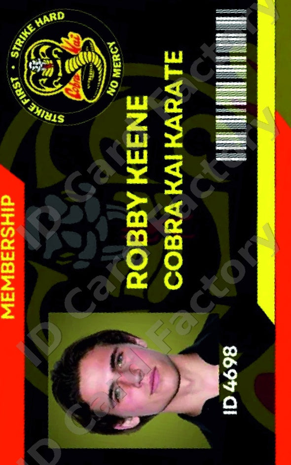 Robby Keene | Cobra Kai ID Card | ID Card Factory