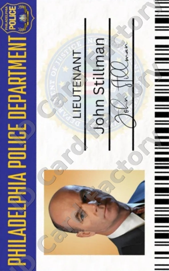 John Stillman | Cold Case Philadelphia PD ID Card | ID Card Factory