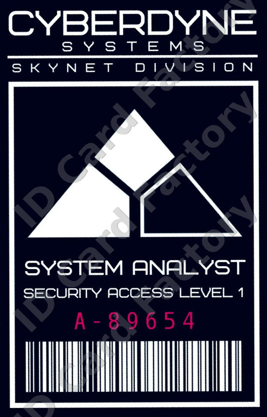 Cyberdyne Systems Analyst ID | Terminator | | ID Card Factory