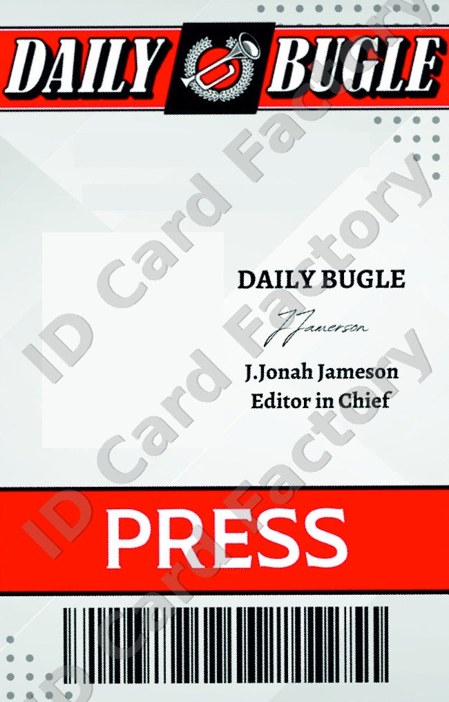 Daily Bugle Press Pass | Spider-Man Marvel | Personalised Alt | ID Card Factory