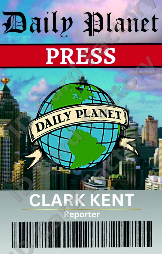 Clark Kent | Daily Planet Press Pass | Superman DC | ID Card Factory