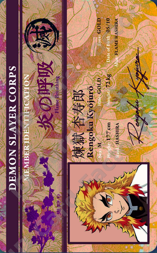 Rengoku Kyōjurō | Demon Slayer Corps Member ID | ID Card Factory