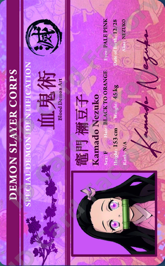 Kamado Nezuko | Demon Slayer Special Demon ID | ID Card Factory