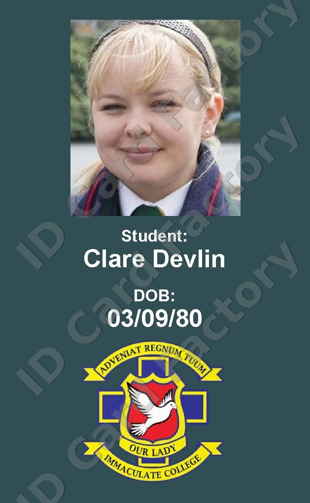 Clare | Derry Girls Our Lady Immaculate College Student ID Card | ID Card Factory