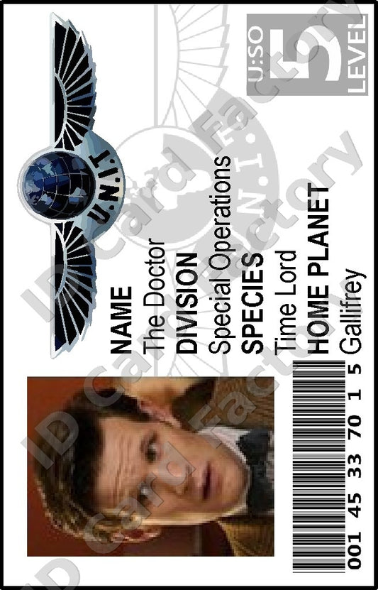 The Eleventh Doctor | Doctor Who UNIT ID Card | Matt Smith | ID Card Factory