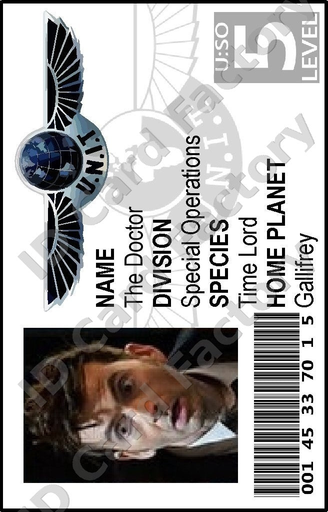 The Fourteenth Doctor | Doctor Who UNIT ID Card | David Tennant | ID Card Factory