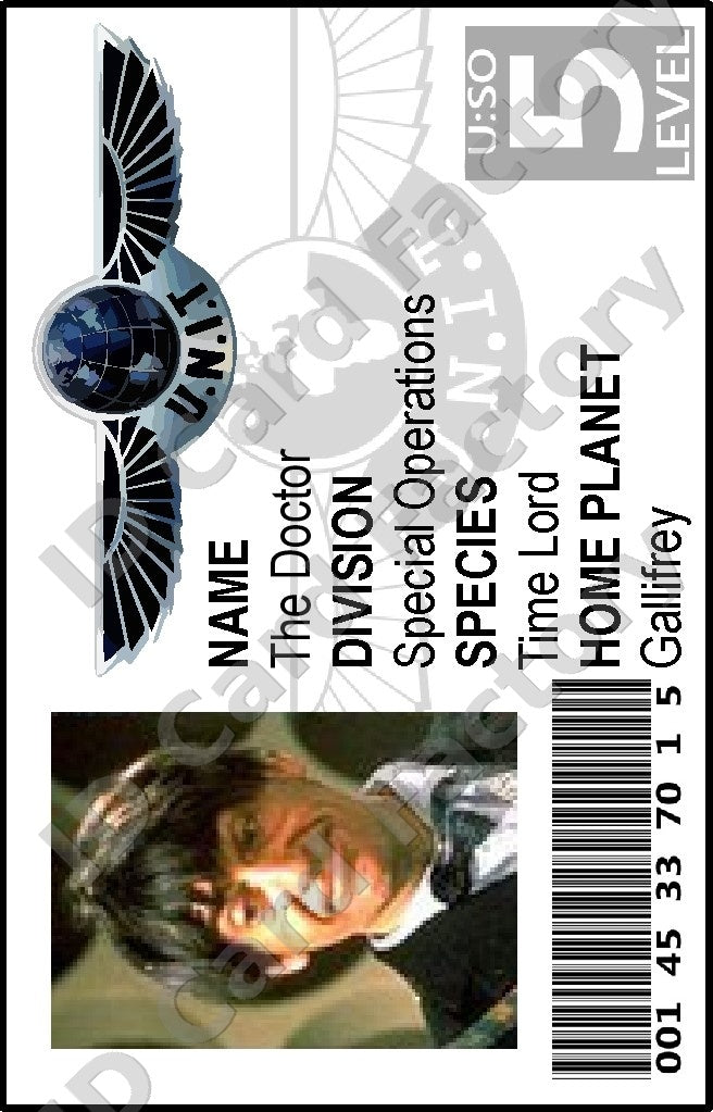 The Second Doctor | Doctor Who UNIT ID Card | Patrick Troughton | ID Card Factory