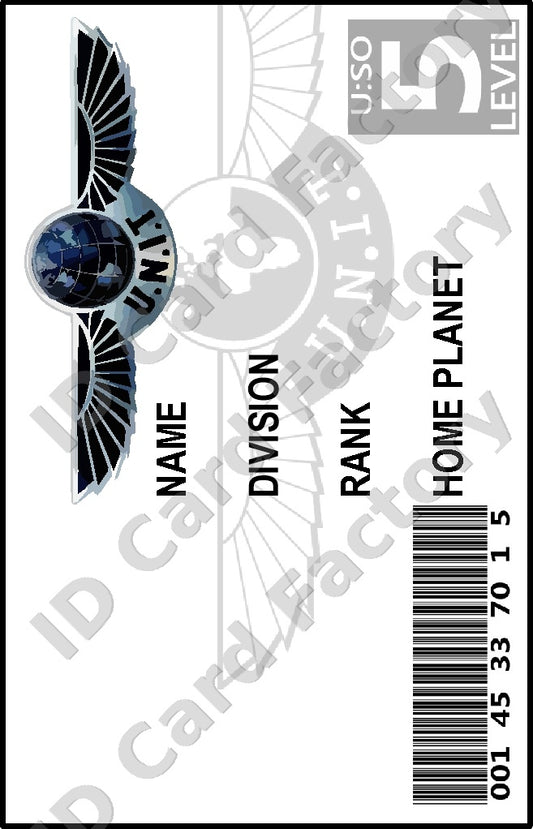 Doctor Who UNIT ID Card | Personalised (Name Division Rank) | ID Card Factory