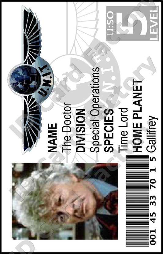 The Third Doctor | Doctor Who UNIT ID Card | Jon Pertwee | ID Card Factory