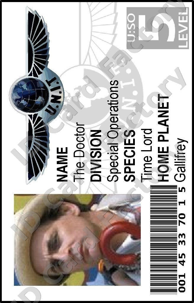 The Seventh Doctor | Doctor Who UNIT ID Card | Sylvester McCoy | ID Card Factory