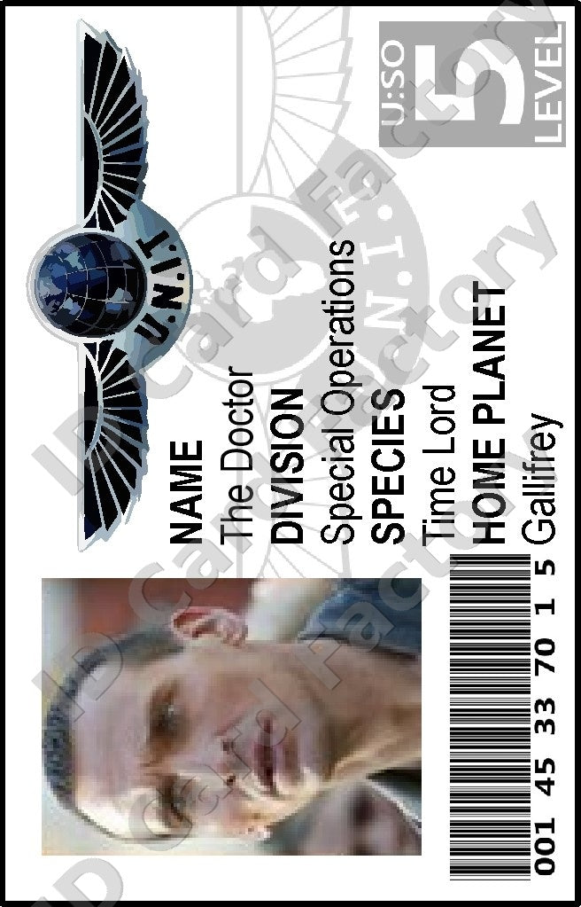 The Ninth Doctor | Doctor Who UNIT ID Card | Christopher Eccleston | ID Card Factory
