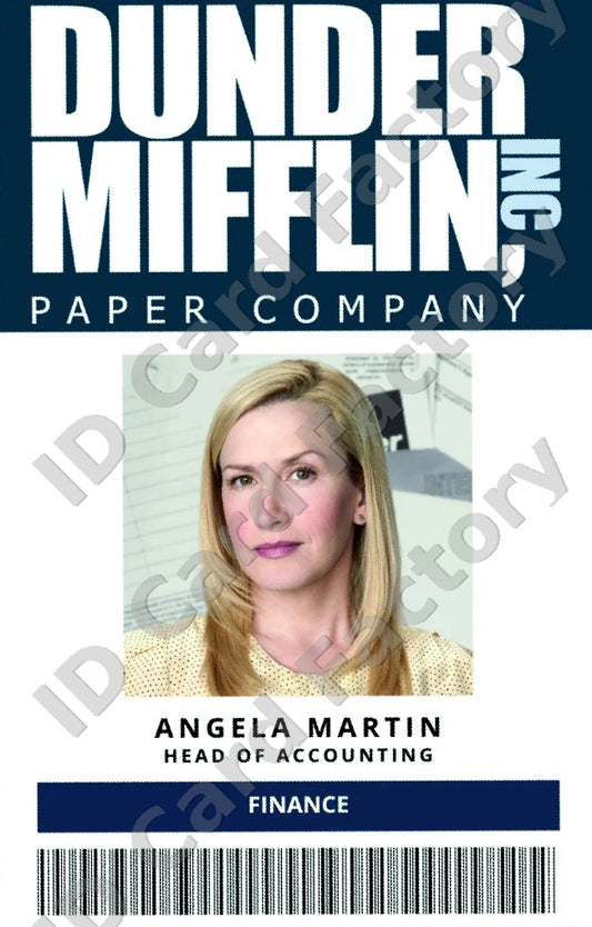 Angela Martin | The Office Dunder Mifflin ID Card | ID Card Factory