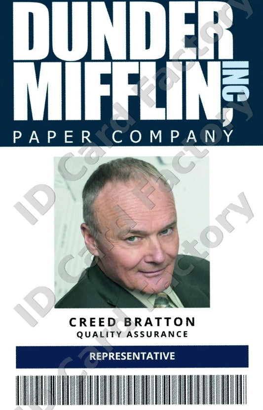 Creed Bratton | The Office Dunder Mifflin ID Card | ID Card Factory
