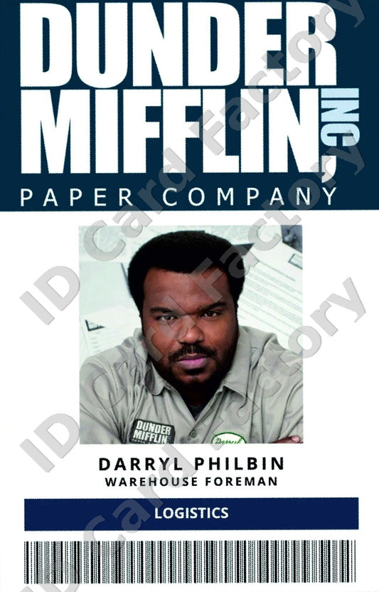 Darryl Philbin | The Office Dunder Mifflin ID Card | ID Card Factory
