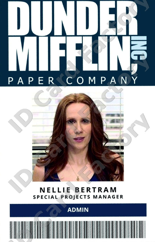 Nellie Bertram | The Office Dunder Mifflin ID Card | ID Card Factory