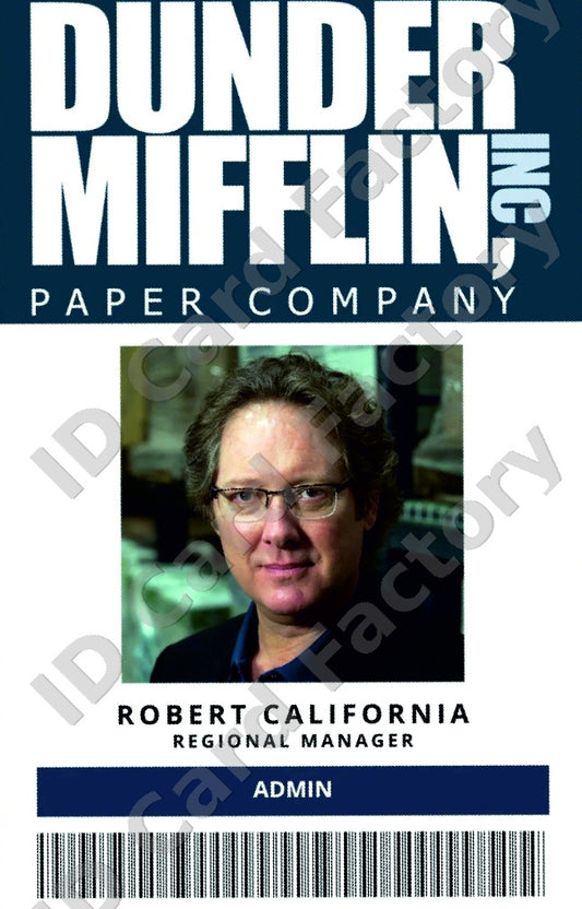 Robert California | The Office Dunder Mifflin ID Card | ID Card Factory