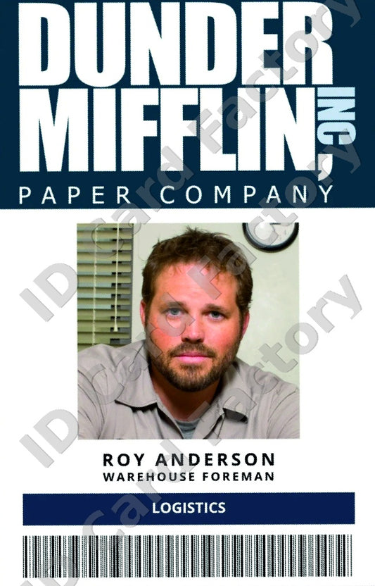 Roy Anderson | The Office Dunder Mifflin ID Card | ID Card Factory