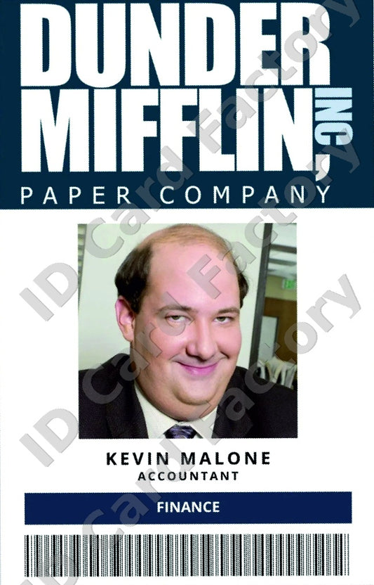 Kevin Malone | The Office Dunder Mifflin ID Card | ID Card Factory