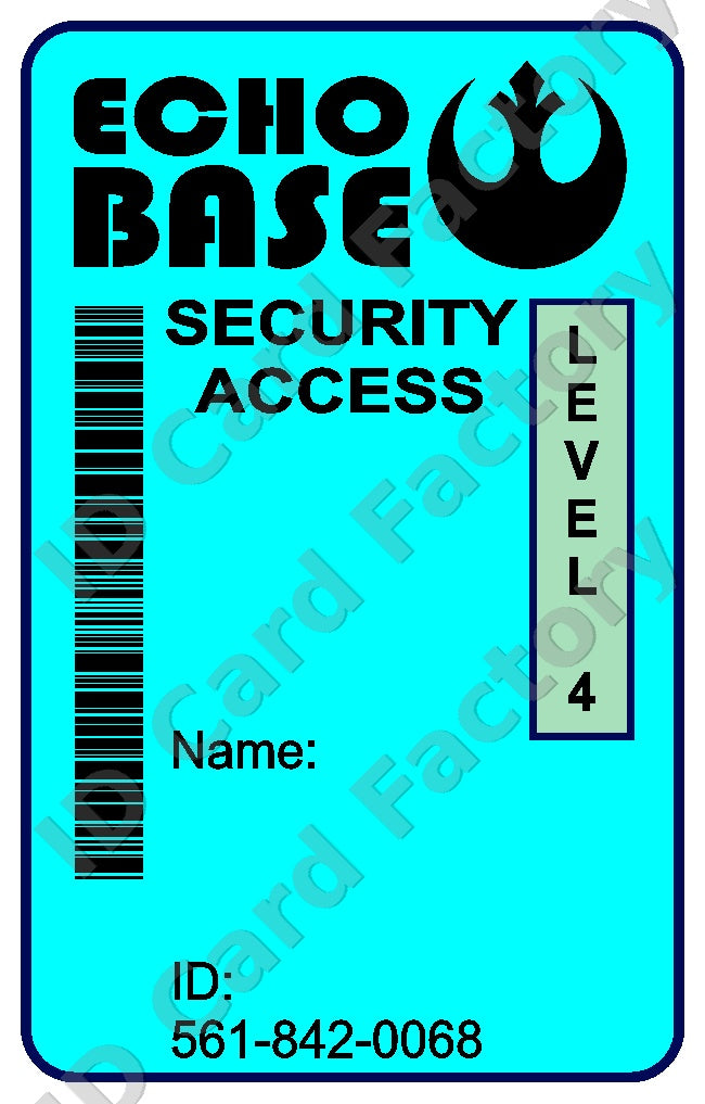 Echo Base Personnel Card | Star Wars Hoth | Personalised | ID Card Factory