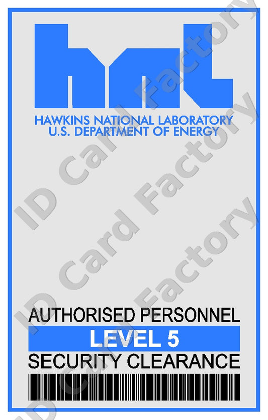 Stranger Things Hawkins Lab ID Card | Personalised | ID Card Factory