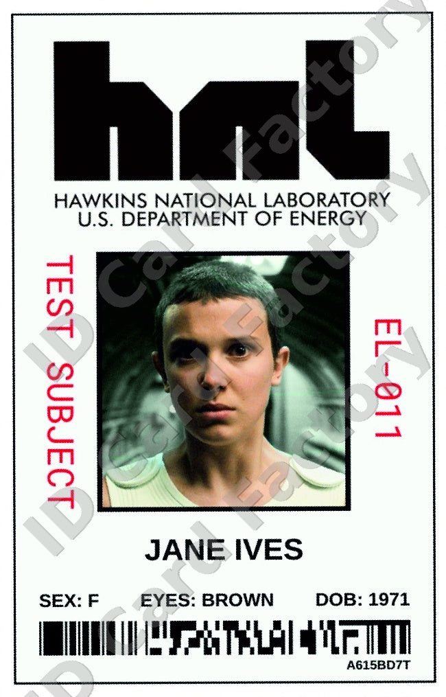Jane Ives | Stranger Things Hawkins National Laboratory ID Card | ID Card Factory