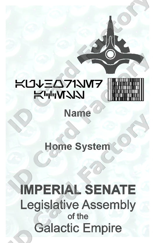 Imperial Senate ID | Star Wars | Personalised | ID Card Factory