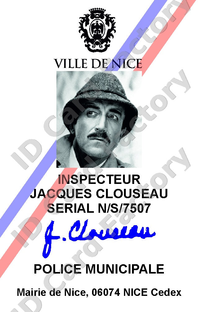 Inspector Clouseau | The Pink Panther Sûreté ID Card | ID Card Factory