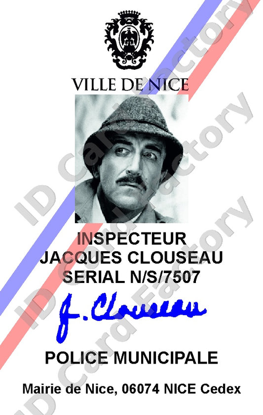 Inspector Clouseau | The Pink Panther Sûreté ID Card | ID Card Factory