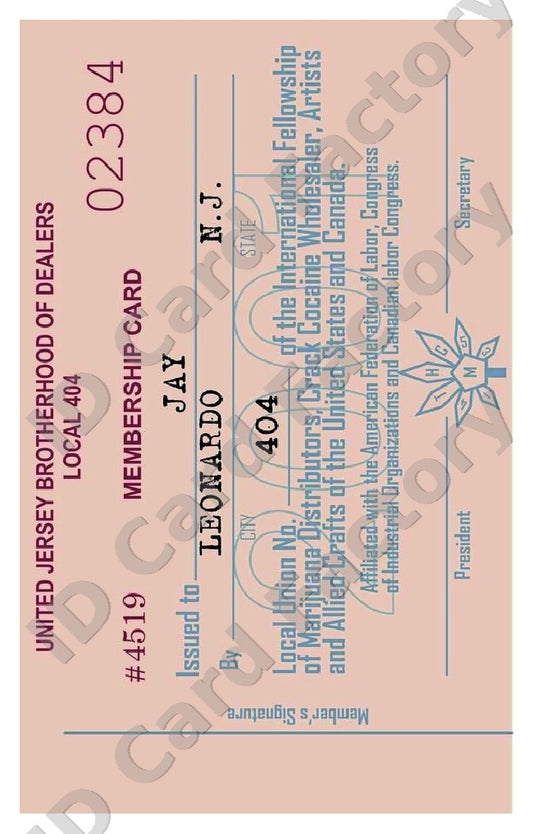 Jay | Clerks Jay & Silent Bob Drug Dealer Licence | ID Card Factory