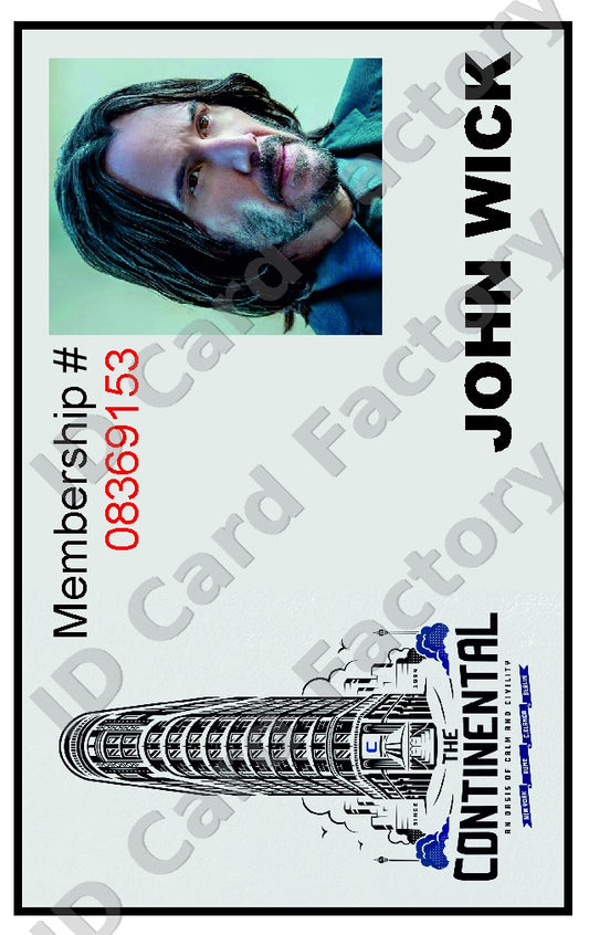 John Wick | The Continental Hotel Membership Card | ID Card Factory
