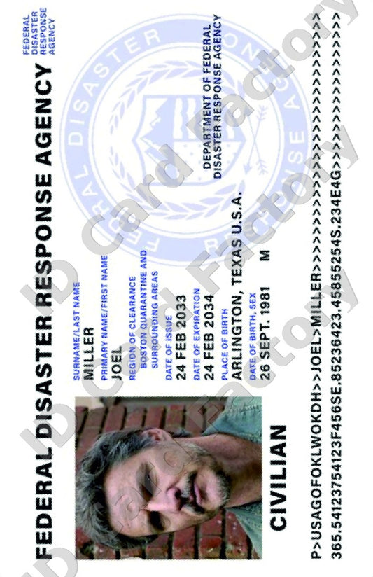 Joel Miller | The Last of Us ID Card | ID Card Factory