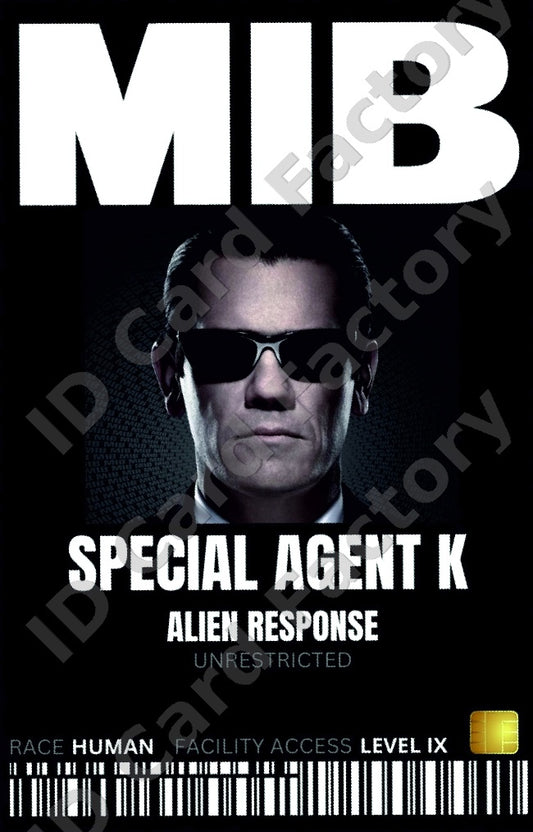 Agent K Young | Men in Black Special Agent ID | ID Card Factory